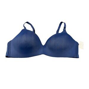 Auden Women's Sz 38C Nursing Bra Lightly Lined Wireless Two Way Straps Blue New
